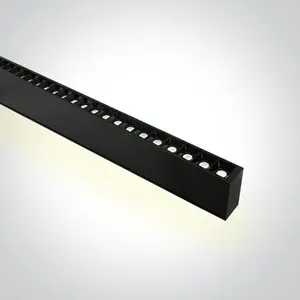 Direkt indirekte Beleuchtung Abgehängte LED-Linear profil leuchte mit schwarzem Gehäuse