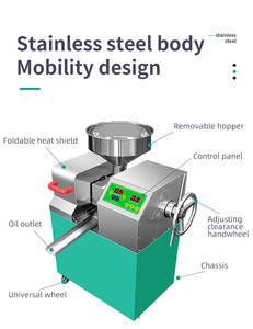 เครื่องกดน้ำมันเชิงพาณิชย์และอุปกรณ์สกัดน้ำมันอุตสาหกรรม -15 กก./ชม. แบบอัตโนมัติเต็มรูปแบบ - Product Image 4