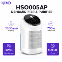 Purificateur d'air avec déshumidification 1000 ml par jour CADR 100 m³/h Niveau sonore de repos inférieur à 32 dB pour la maison