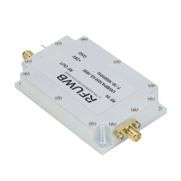 RFUWB UWBPA10M1G-16W 10-1000MHz RF Power Amplifier - 16W Gain