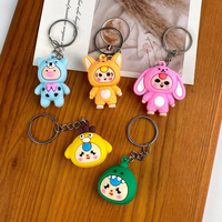 Bébé trois 24 pièces Pvc porte-clés mystère aveugle boîte nouveau produit Explosion créatif pendentif bricolage jouet enfants jouets cadeaux