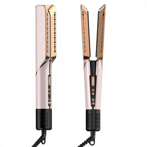 Piastra per Capelli Elettrica LED con Motore Brushless ad Alta Velocità e Asciugacapelli 2-in-1 con Pettine Asciugante a 3 Velocità e Aria Calda/Fredda - Product Image 2