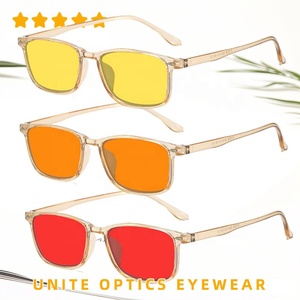 Gafas Ópticas Cuadradas Vintage al por Mayor de Fábrica, <span class=keywords><strong>Lentes</strong></span> Personalizadas en Rojo Anaranjado, Gafas con Bloqueo de <span class=keywords><strong>Luz</strong></span> <span class=keywords><strong>Azul</strong></span> <span class=keywords><strong>para</strong></span> Hombre y Mujer - Product Image 4