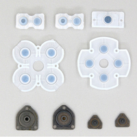 Boutons et patins en silicone conducteur blancs pour remplacer la manette de jeu PS4 Slim Pro, pièces de réparation