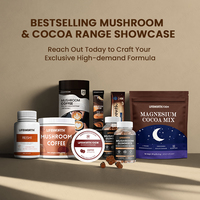 Suplemento Natural para Dormir LIFEWORTH, Cacao Caliente en Polvo con Hongos Reishi, L-Teanina, Melatonina, Magnesio Glicinato