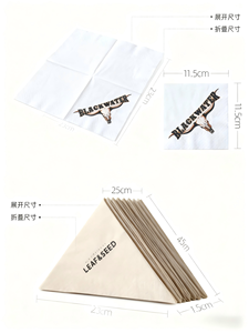 Serviette en papier carrée écologique et biologique, faite à la <span class=keywords><strong>main</strong></span>, avec logo imprimé personnalisé, pour restaurant - Product Image 4