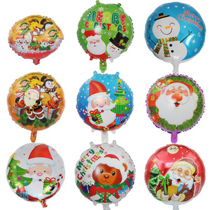 Nouveau <span class=keywords><strong>Noël</strong></span> Décoratif En Aluminium <span class=keywords><strong>Film</strong></span> Ballon 18 pouces <span class=keywords><strong>Père</strong></span> <span class=keywords><strong>Noël</strong></span> Arbre Bonhomme De Neige Flottant Boule Ronde En Aluminium feuille Ballon - Product Image 1