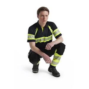 BLAKLADER - 199316429933C154 Hi-Vis 4-way-<b>stretch</b> <b>trousers</b> <b>Black</b>/Yellow - EAN 7330509716489 HI-VIS WORKWEAR - Product Image 4