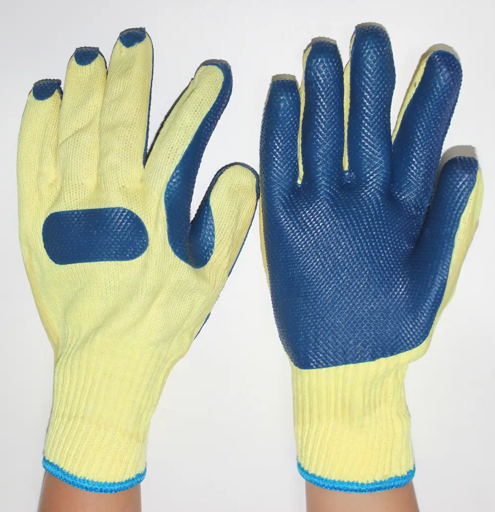Construction Laminated Latex Rubber Palm Coated Heavy Duty Work Glove