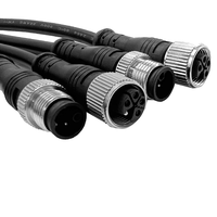 Câble d'alimentation étanche personnalisé L-code K-code M12, connecteur 5 broches mâle/femelle, rallonge aviation, options 2, 3, 4, 5 conducteurs