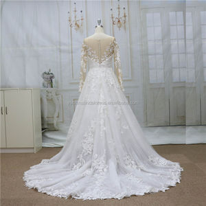 Robe de mariée vintage en dentelle, tenue de soirée à manches longues, coupe trapèze, style russe, nouvelle collection - Product Image 4