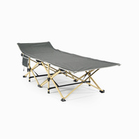 Lit de plage pliable double en alliage d'aluminium, mobilier d'extérieur traditionnel portable, tissu Oxford, entrepôt, école