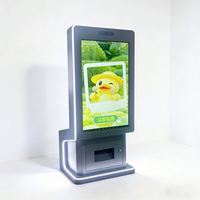 Terminal interactif commercial en acier inoxydable gris argenté Ninix avec capture automatique HD et équipement multi-modèles pour la libre-service