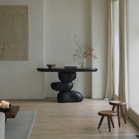 Table console en bois sculptée sur mesure, table d'entrée moderne pour les projets d'aménagement intérieur d'hôtels et de commerces