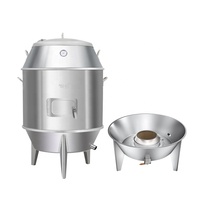 Nouveau rôtissoire verticale économique chinoise pour canard à la peking et poulet, en acier inoxydable 410, capacité 6-24 pièces, four à charbon pour usage commercial