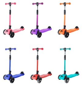 Patinete Plegable <span class=keywords><strong>de</strong></span> 3 <span class=keywords><strong>Ruedas</strong></span> <span class=keywords><strong>de</strong></span> Material PU para Niños y Niñas <span class=keywords><strong>de</strong></span> 2 a 6 Años, Venta al Por Mayor <span class=keywords><strong>de</strong></span> Fábrica - Product Image 1