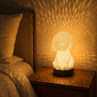 Lampe de projection murale et de plafond LED RGB télécommandée en forme de chien mignon, avec chargement USB, pour cadeau d'enfant