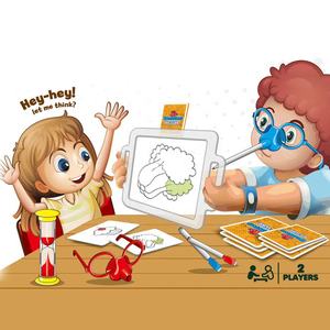 Cross-border New Indoor Board Game Painting Guessing Word <strong>Children's</strong> Interactive <strong>Brain</strong> Development Educational Toys - Product Image 1