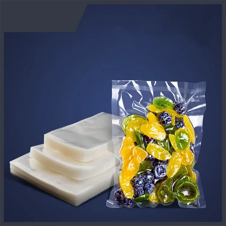 Şeffaf PA gıda vakum co-ekstrüzyon naylon Shrink ambalaj çanta gravür baskı özelliği ile nem geçirmez vakumlu plastik torba