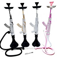 Chicha moderne en résine finition miroir, mini chicha à un tuyau, coffret cadeau pour bar et voyage