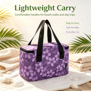 Portable Insulated Cooler Bag <b>Camping</b> Travel Food Drinks <b>Storage</b> Custom Hawaii Beach Picnic Bag Waterproof Thermal Lunch <b>Box</b> - Product Image 1