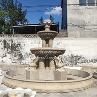 Usine personnalisée grandes fontaines de jardin antiques sculptées à la main grande fontaine d'eau en granit de marbre avec des Statues de cygne