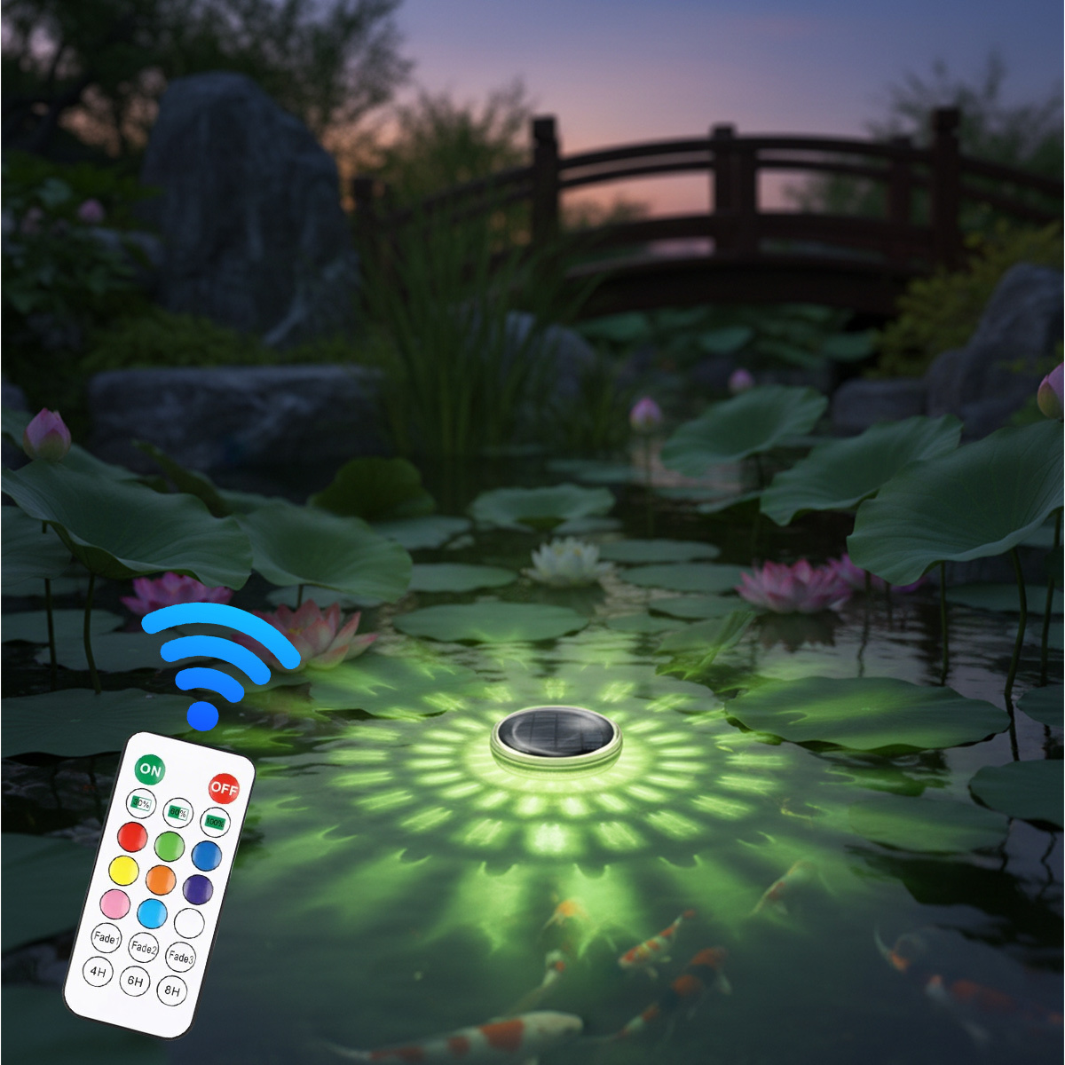 Floating Pool Lights Solar Powered RGB LED Submersible Water Lamp IP67 Waterproof Outdoor Garden Swimming Pool Party Decor 8-12H