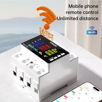 KWS-306L Bersertifikasi CE WIFI Pengukur Energi Listrik DIN Rail 3 Fasa 4 Kabel Tegangan AC 85-290V Ampere Watt Kwh Meter Layar Warna H09