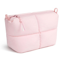Pochette Organisateur Matelassée Minimaliste en Polyester – Étui de Rangement pour Cosmétiques, Accessoires Électroniques, Essentiels de Voyage et Usage Quotidien