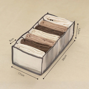 Storage Stacking Jeans Storage Box Closet Clothes Drawer Mesh Compartment Stacking Pants Clothes Storage Boxes