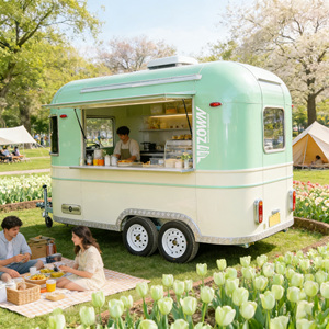 BBQ Food Truck <b>Trailer</b> Fully Equipped Grill Mobile Kitchen for Outdoor Barbecue Business - Product Image 1