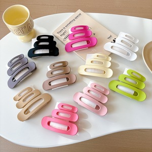 3pcs Plastic Large Hair <b>Clips</b> Set <b>Spring</b> Candy Colors Women Fashion Daily Use Hair <b>Clip</b> Hairpins - Product Image 1