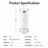 Diffuseur de parfum électrique sans eau de qualité commerciale, couverture 60%, rechargeable, pour hôtel, maison, spa, bureau, 1 an