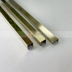 Decorative Stainless Steel <b>Tile</b> Edging Trim Wall Mirror U Shape Apartment Floor Waterproof Durable Contemporary Design JYFMETAL - Product Image 5