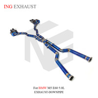 Système d'échappement ING Bmw tuyau en titane soupape de silencieux d'échappement de voiture pointe de catback pour BMW M5 E60 5.0L avec pièces de tuyau automatique de haute qualité