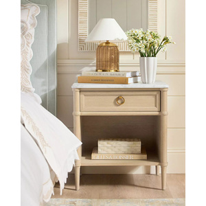 Mesa <span class=keywords><strong>de</strong></span> <span class=keywords><strong>Noche</strong></span> <span class=keywords><strong>de</strong></span> Mármol <span class=keywords><strong>Blanco</strong></span> Estilo Crema Francés - Product Image 3