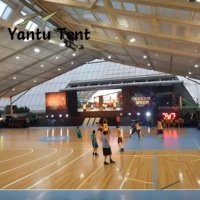 Courts de tennis et de padel extérieurs professionnels à double couche Grande salle de tente modulaire en PVC pour événements sportifs