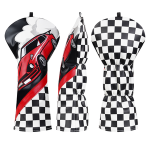 Accessoires de golf brodés, cadeau, housse de tête de club de golf en cuir PU de bonne qualité, housse de tête de driver - Product Image 2