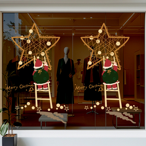 Bán buôn cửa sổ chết cắt vinyl dán in tĩnh dán cửa sổ giáng sinh có thể tháo rời tĩnh điện <span class=keywords><strong>Glass</strong></span> Sticker - Product Image 3