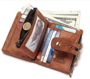 <span class=keywords><strong>Portafoglio</strong></span> di Design Personalizzato di Alta Qualità in Pelle Corto Multifunzionale Convertibile Impermeabile per Uomo Viaggio Sport Esecutivo - Product Image 4