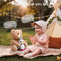 Jouet en peluche ours mignon, ours en peluche musical, jouets pour bébés, ours et hibou en peluche, jouet animal interactif dansant pour bébés et enfants, cadeau