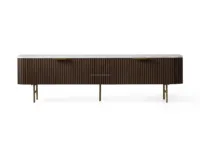 Mobilier de salon moderne et luxueux Console média Meuble TV de style américain Table de meuble avec dessus en marbre