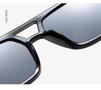 Lunettes de soleil pilote tendance 2025 – Cadeau promotionnel – Lunettes vintage à double pont pour femme avec verres jaunes – Lunettes d'aviation pour femme
