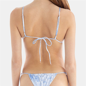 GRS Tissu pour bouteille d'eau recyclée Fille Sexy Micro Bikini String Maillots de bain Attachés au dos Femmes Ensemble de deux pièces Maillots de bain de plage - Product Image 5