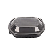 Contenants alimentaires jetables avec couvercles anti-buée, boîtes transparentes pour emporter, compatibles micro-ondes et étanches, contenants en plastique pour la préparation des repas