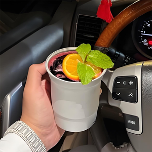 Mugs à bière jetables en aluminium écologiques argentés de 360/480/600 ml pour le camping en plein air et les fêtes - Product Image 1