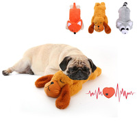 Mécanisme à mâcher Peluche Calmant Heartbeat Pet Dog Toy avec Heartbeat