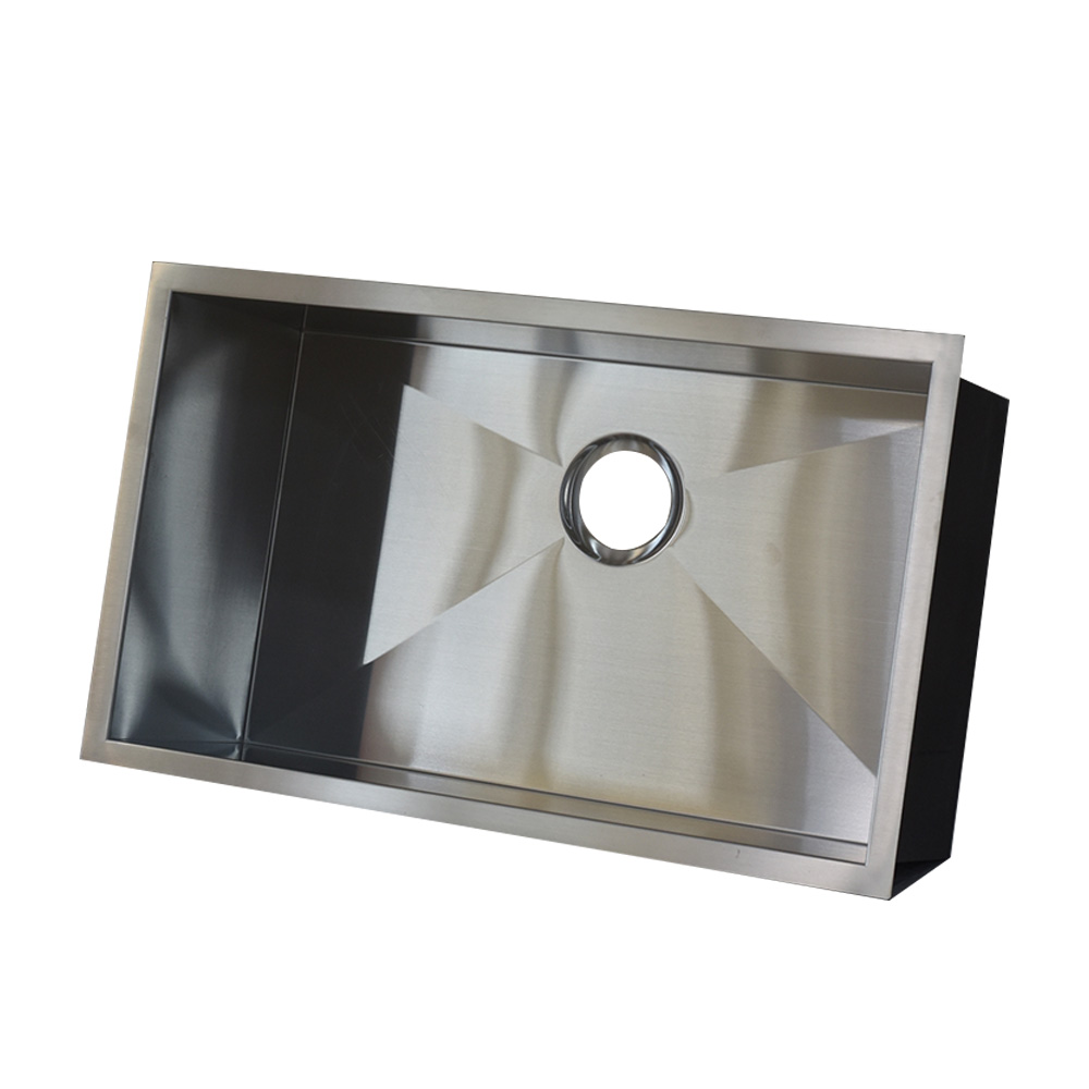 Европейская дизайнерская фабрика, оптовая продажа, кухонная раковина ручной работы, квадратная одинарная чаша, кухонная раковина из нержавеющей стали, черная раковина