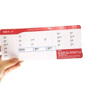 Usine originale personnalisée impression couleur Jazeera AIR carte d'embarquement billets d'avion billets d'avion <span class=keywords><strong>pas</strong></span> <span class=keywords><strong>cher</strong></span> - Product Image 6