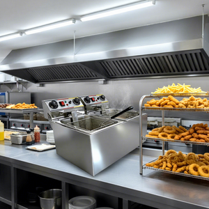 <span class=keywords><strong>Friteuse</strong></span> double cuve XY <span class=keywords><strong>avec</strong></span> température réglable pour restaurant - Product Image 3